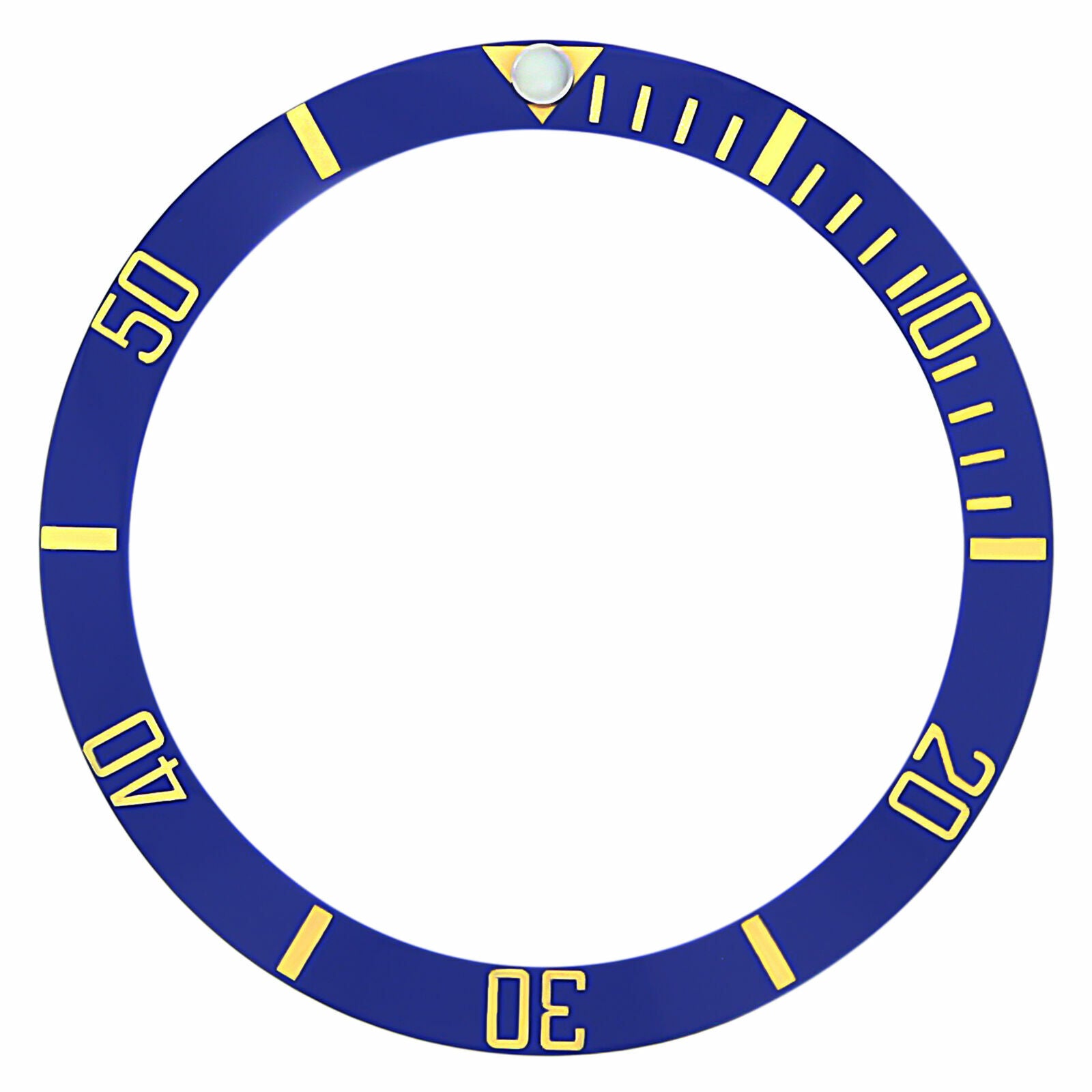 NEW INSERT CERAMIC FOR ROLEX 16800,16803,16613 16618 SAPPHIRE BLUE GOLD ENGRAVED