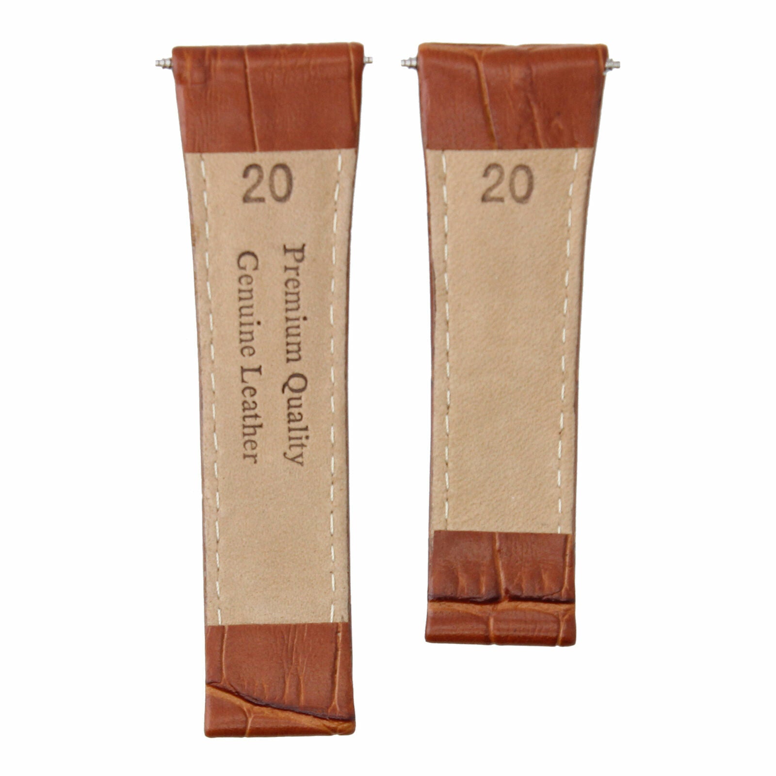 LEATHER BAND STRAP FOR ROLEX DAYTONA 16518 16520 + END PIECE COGNAC / TAN SHORT