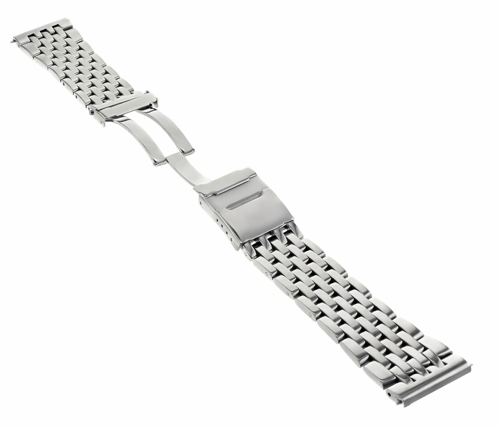 22MM WATCH BAND BRACELET FOR BREITLING NAVITIMER A13322 7 LINK STAINLESS S SHINY