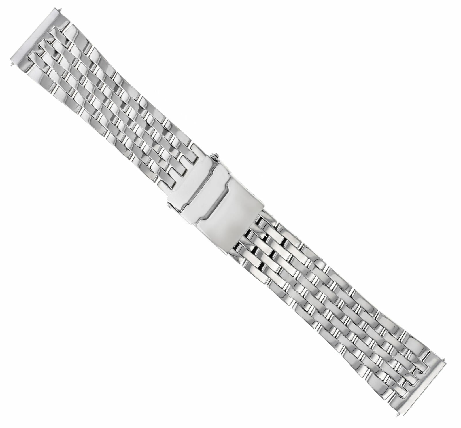 22MM WATCH BAND BRACELET FOR BREITLING NAVITIMER A13322 7 LINK STAINLESS S SHINY