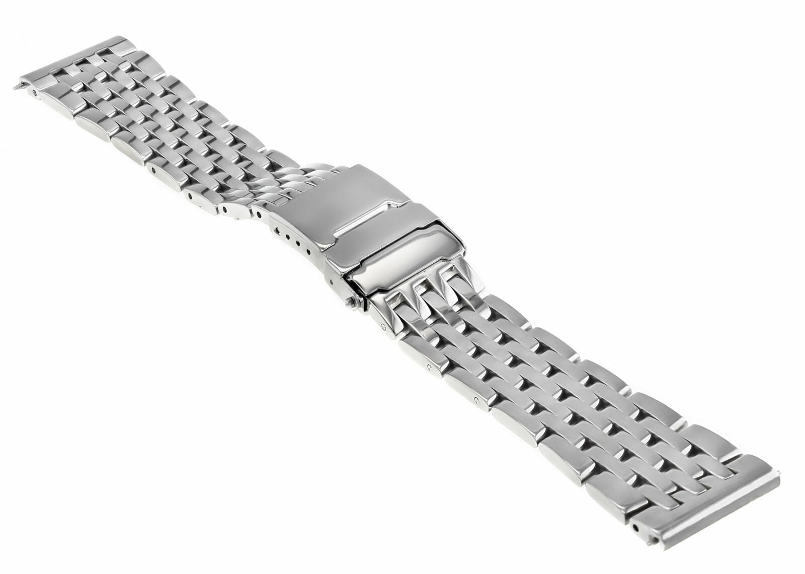 22MM WATCH BAND BRACELET FOR BREITLING NAVITIMER A13322 7 LINK STAINLESS S SHINY