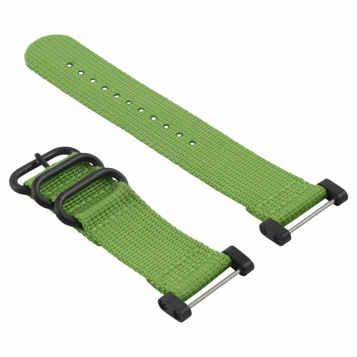 NYLON WATCH BAND STRAP BLACK PVD LUGS ADAPTER SET 3 RINGS DIVER FOR SUUNTO CORE