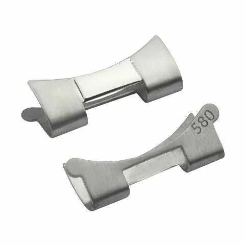 2 PCS 580 END LINK PIECE FOR ROLEX GMT 1675 16750 SEADWELLER 1665 1655 SHINY CTR
