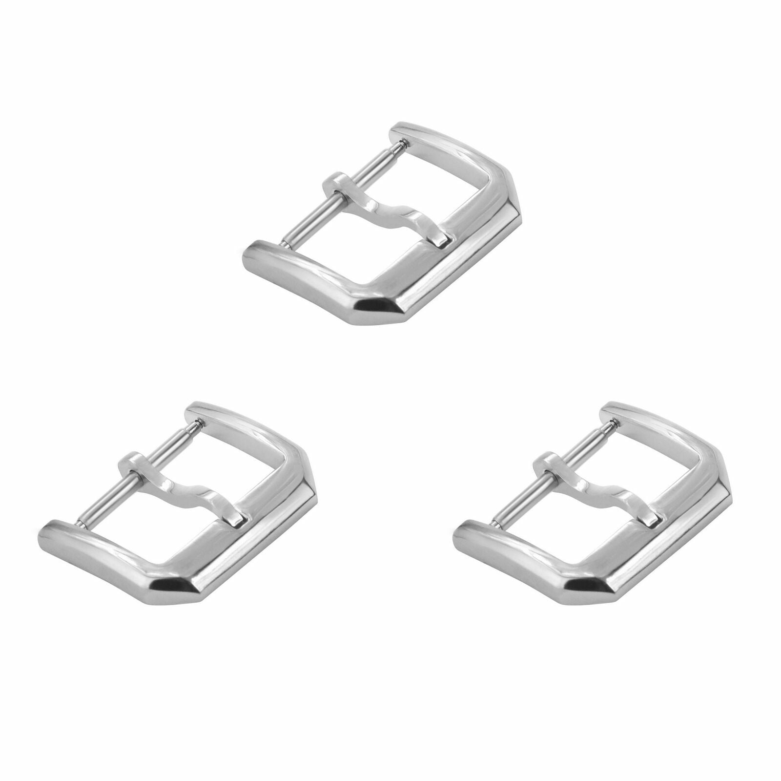 3-18MM TONGUE TANG BUCKLE FOR IWC PILOT PORTUGUESE LEATHER STRAP BAND POLISH