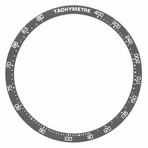 BEZEL INSERT FOR 43MM TAG HEUER CARRERA CV2A10 DAY DATE AUTO CHRONOGRAPH GREY