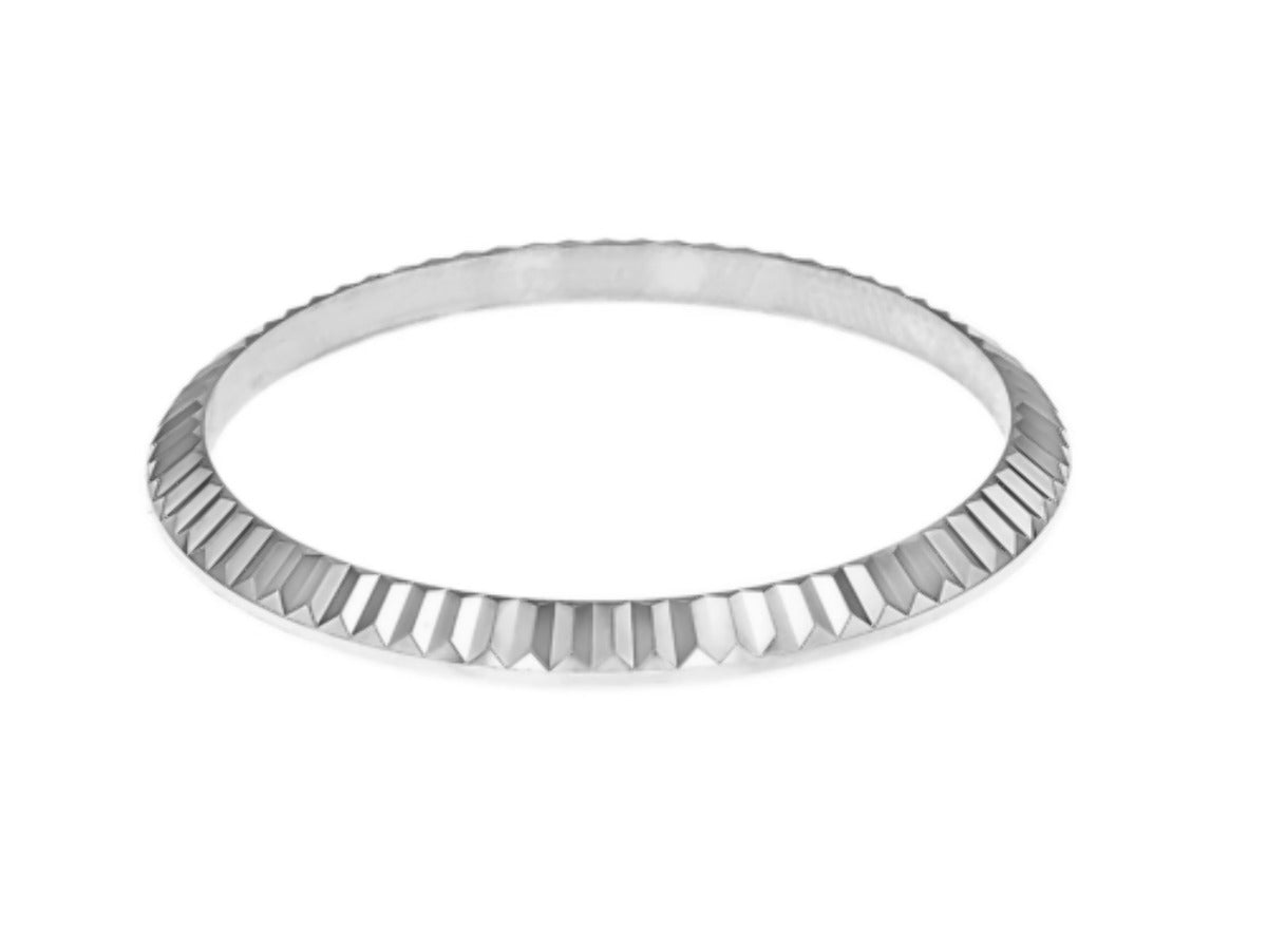 FLUTED  BEZEL FOR ROLEX 9401 7016 7528 7922 7928 WATCH SOLID STAINLESS STEEL