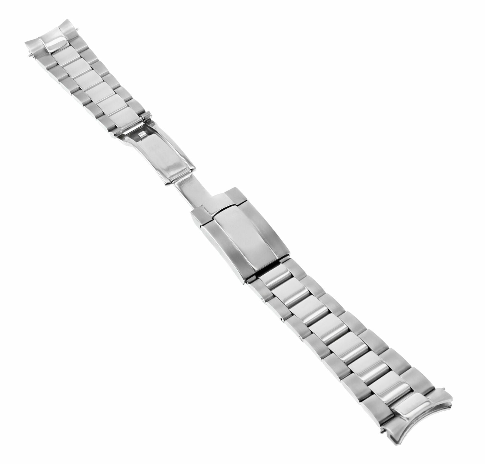 OYSTER WATCH BAND BRACELET FOR ROLEX DAYTONA FLIP LOCK SHINY CENTER S/STEEL