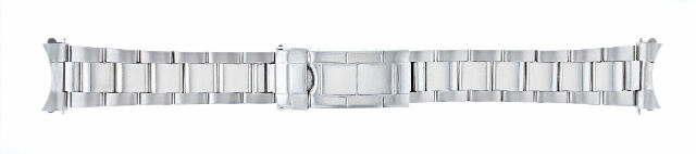 20MM OYSTER WATCH BAND BRACELET FOR ROLEX EXPLORER SHINY CENTER FLIP LOCK STEEL