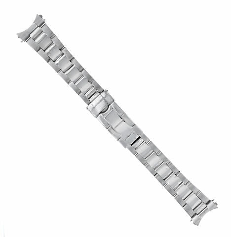 20MM OYSTER WATCH BAND BRACELET FOR ROLEX EXPLORER SHINY CENTER FLIP LOCK STEEL