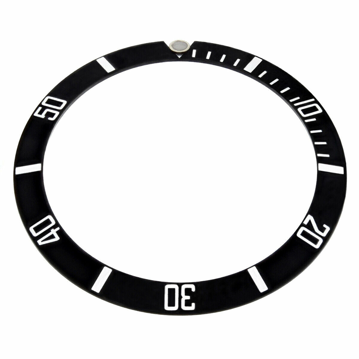 BEZEL INSERT FOR OMEGA SEAMASTER OUTSIDE 36.5MM  X 30.30MM INSIDE DIAMETER BLACK