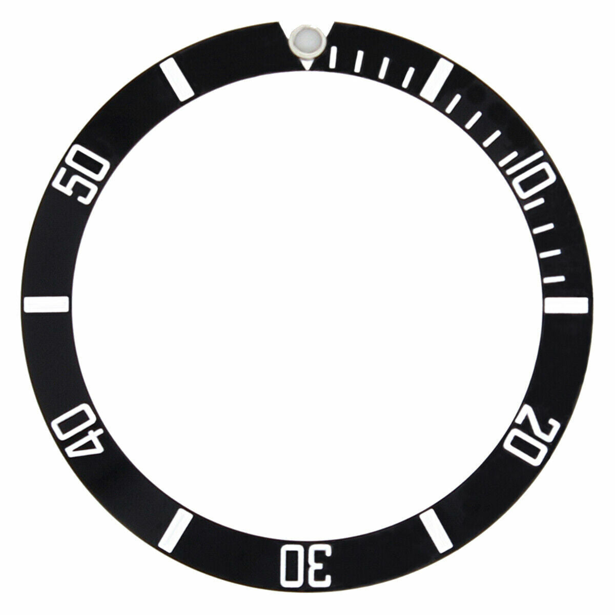 BEZEL INSERT FOR OMEGA SEAMASTER OUTSIDE 36.5MM  X 30.30MM INSIDE DIAMETER BLACK