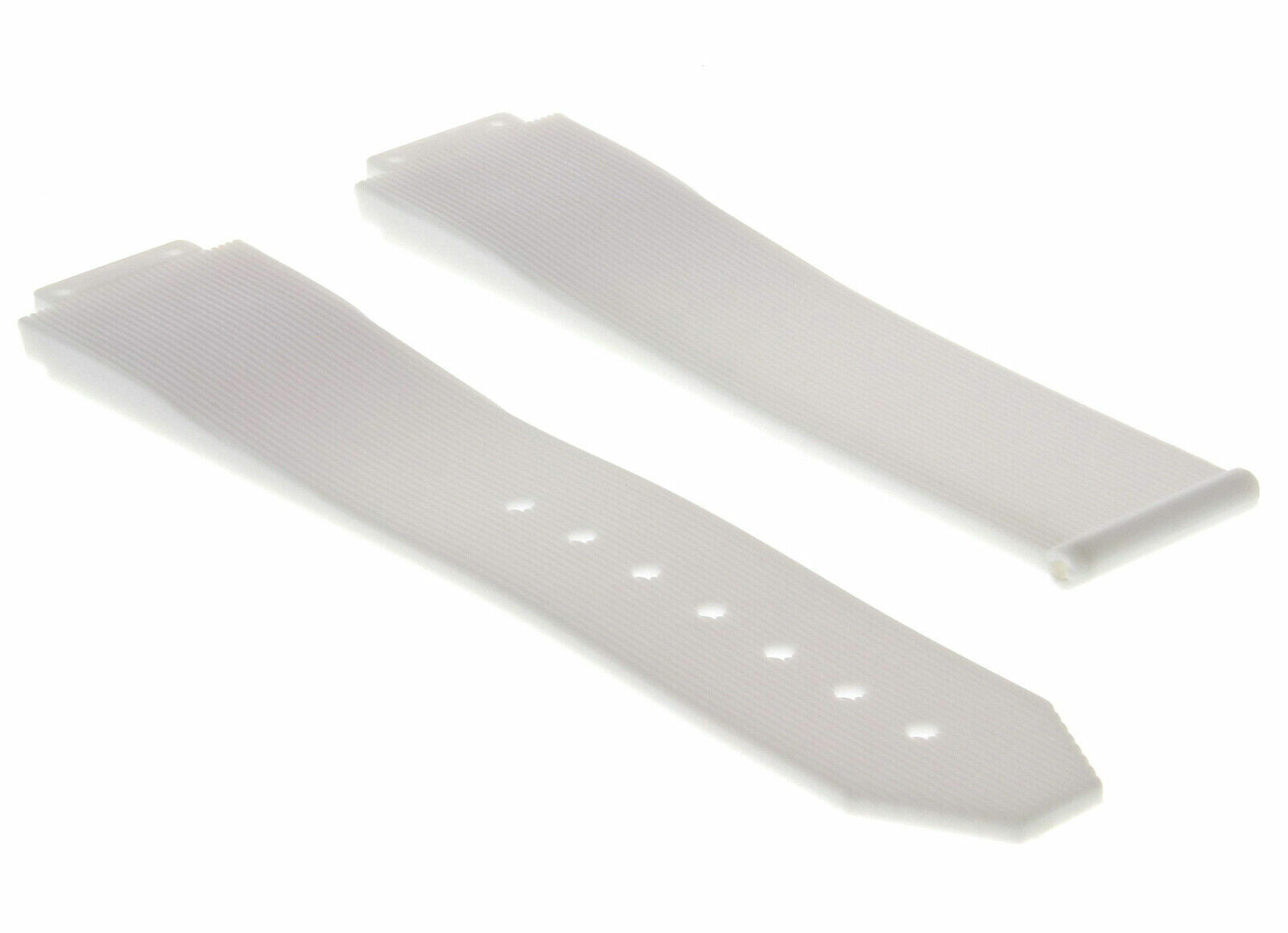 21MM RUBBER SILICONE WATCH BAND STRAP DEPLOYMENT CLASP FOR H HUBLOT WATCH WHITE