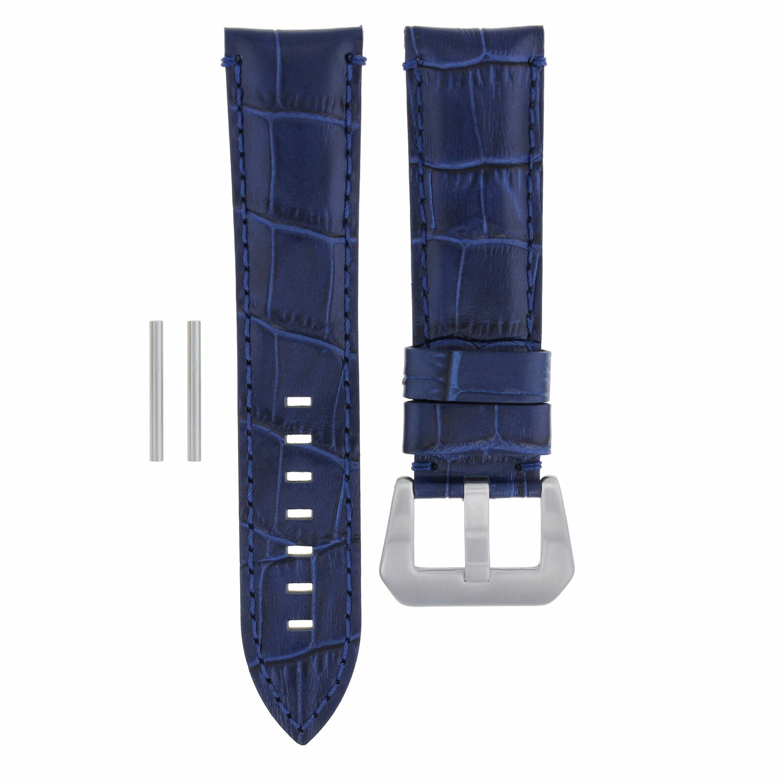 22MM LEATHER WATCH BAND STRAP FOR ULYSEE NARDIN WATCH BLUE