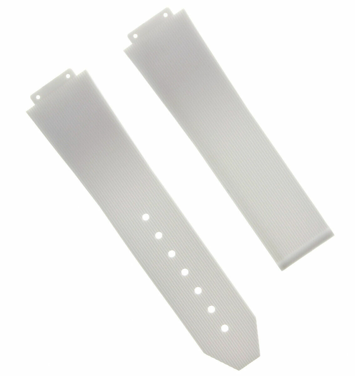 21MM RUBBER SILICONE WATCH BAND STRAP DEPLOY CLASP FOR 38MM H HUBLOT WATCH WHITE