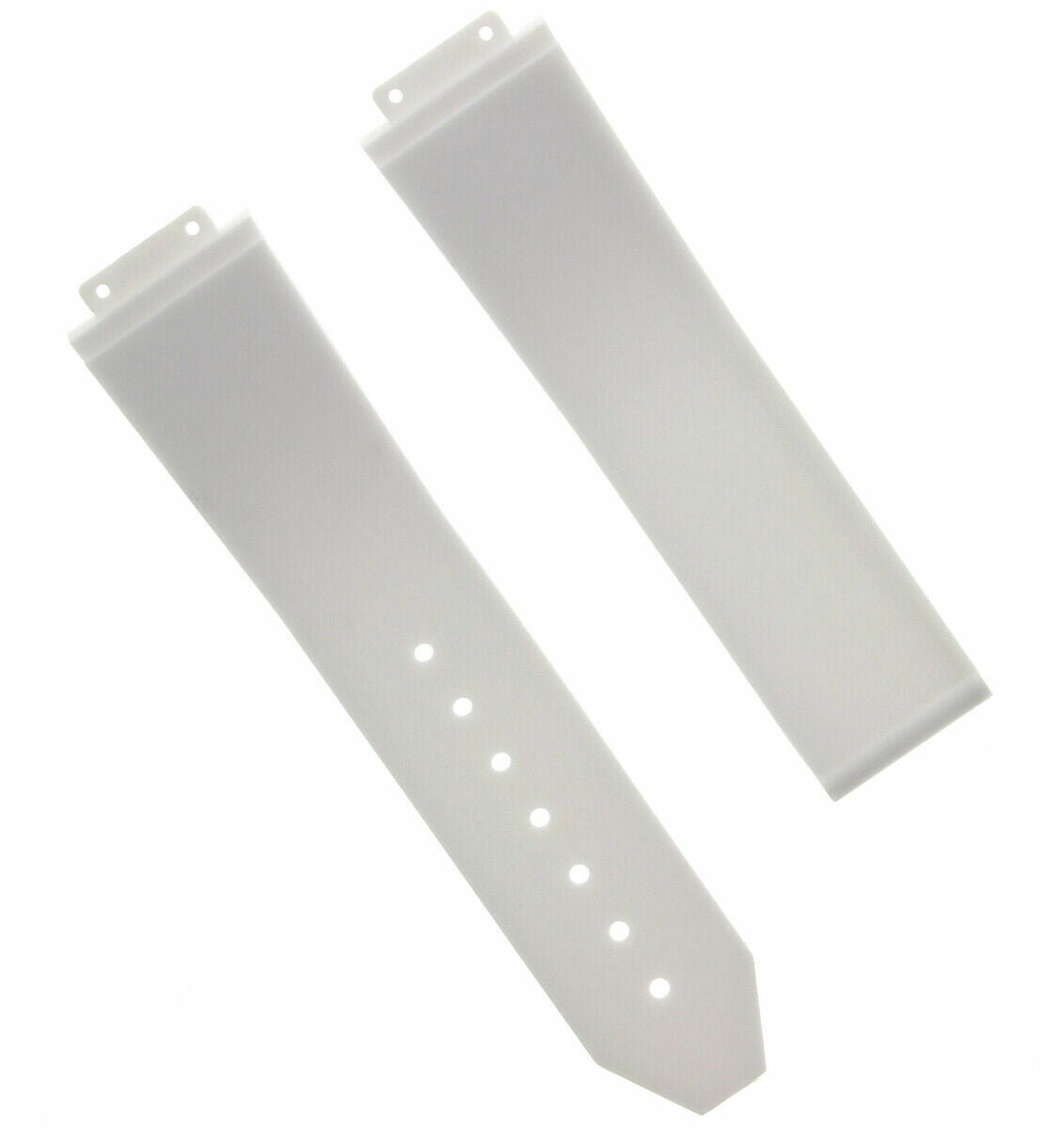 21MM RUBBER SILICONE WATCH BAND STRAP DEPLOY CLASP FOR 38MM H HUBLOT WATCH WHITE