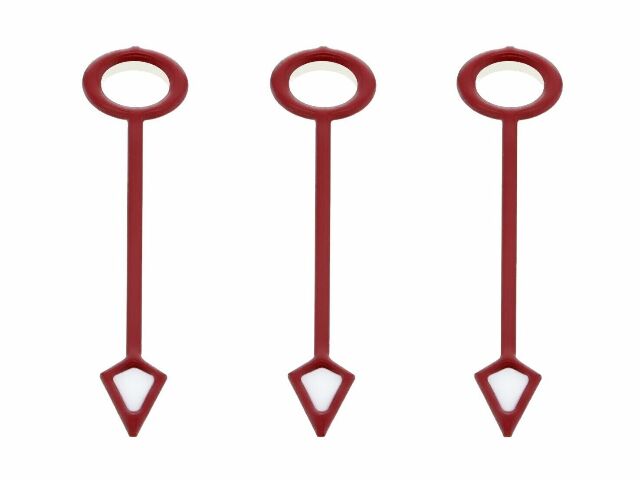3 GMT WATCH HAND FOR MOVEMENT ETA 2836,2892-2 , 2893-2 HOLE 1.8mm GMT RED COLOR