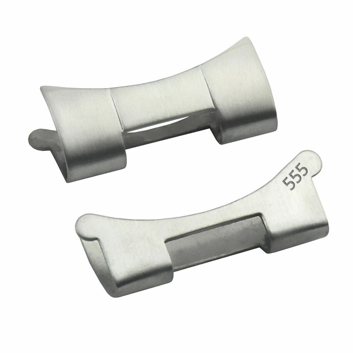 2 PCS 555 END LINK PIECE FOR VINTAGE ROLEX GMT 16710 OYSTER WATCHBAND FAT SPRING