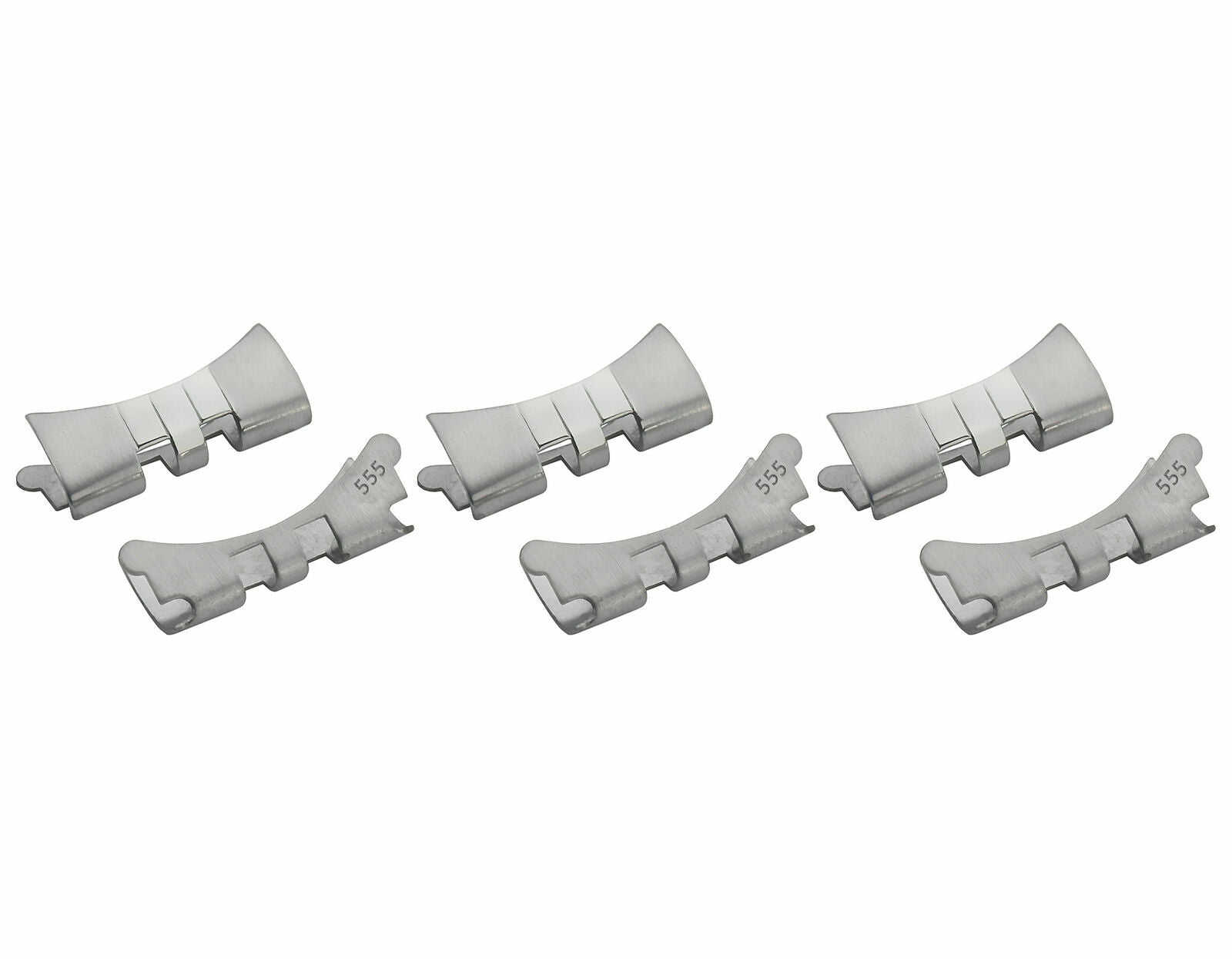 3 SET 555 END PIECE FOR 62510H JUBILEE BAND VINTAGE ROLEX WATCH 16610 16710 20MM