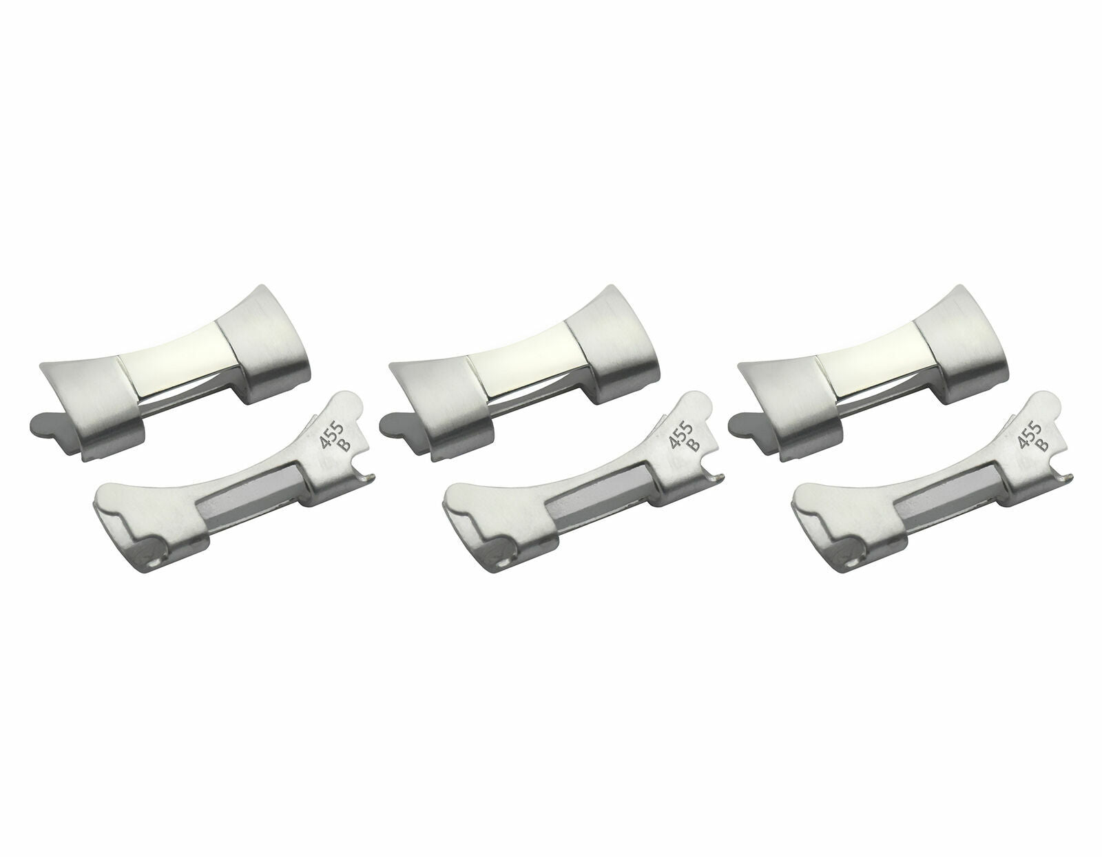 3 SET END LINK PIECE 455B  FOR OYSTER WATCH BAND 20MM ROLEX WATCH SHINY/CENTER