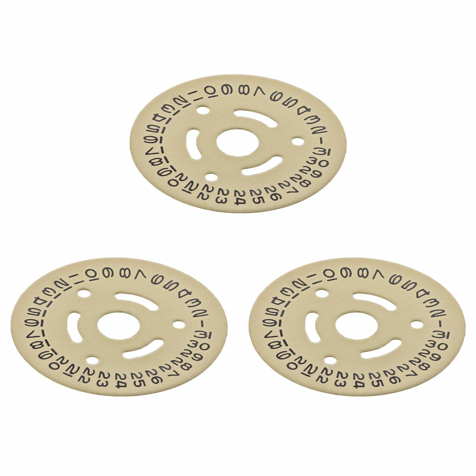 3 CALENDAR DATE DISC FOR LADY ROLEX NQS 2030/2035  6900 6901 6916 6917 CHAMPAGNE