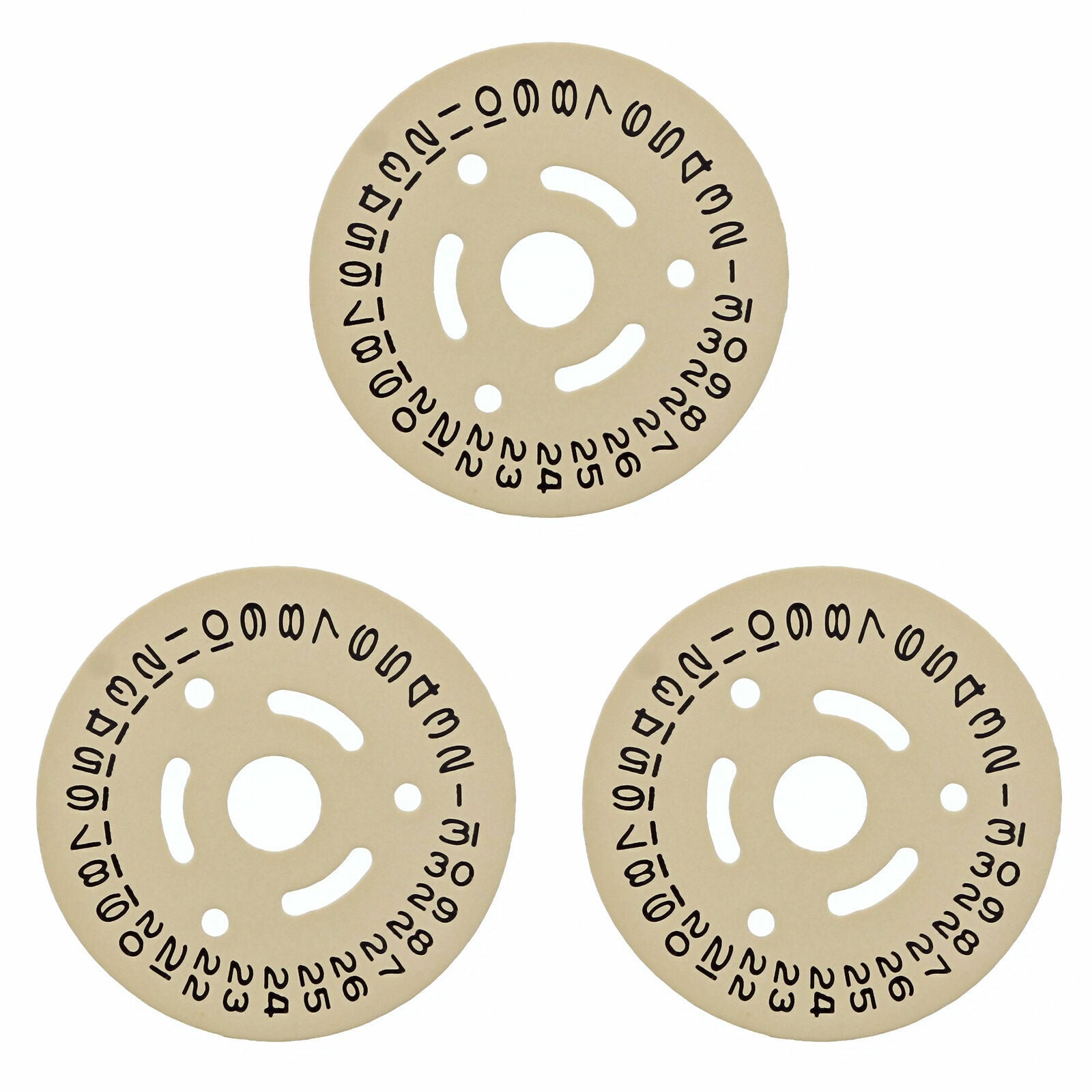 3 CALENDAR DATE DISC FOR LADY ROLEX NQS 2030/2035  6900 6901 6916 6917 CHAMPAGNE