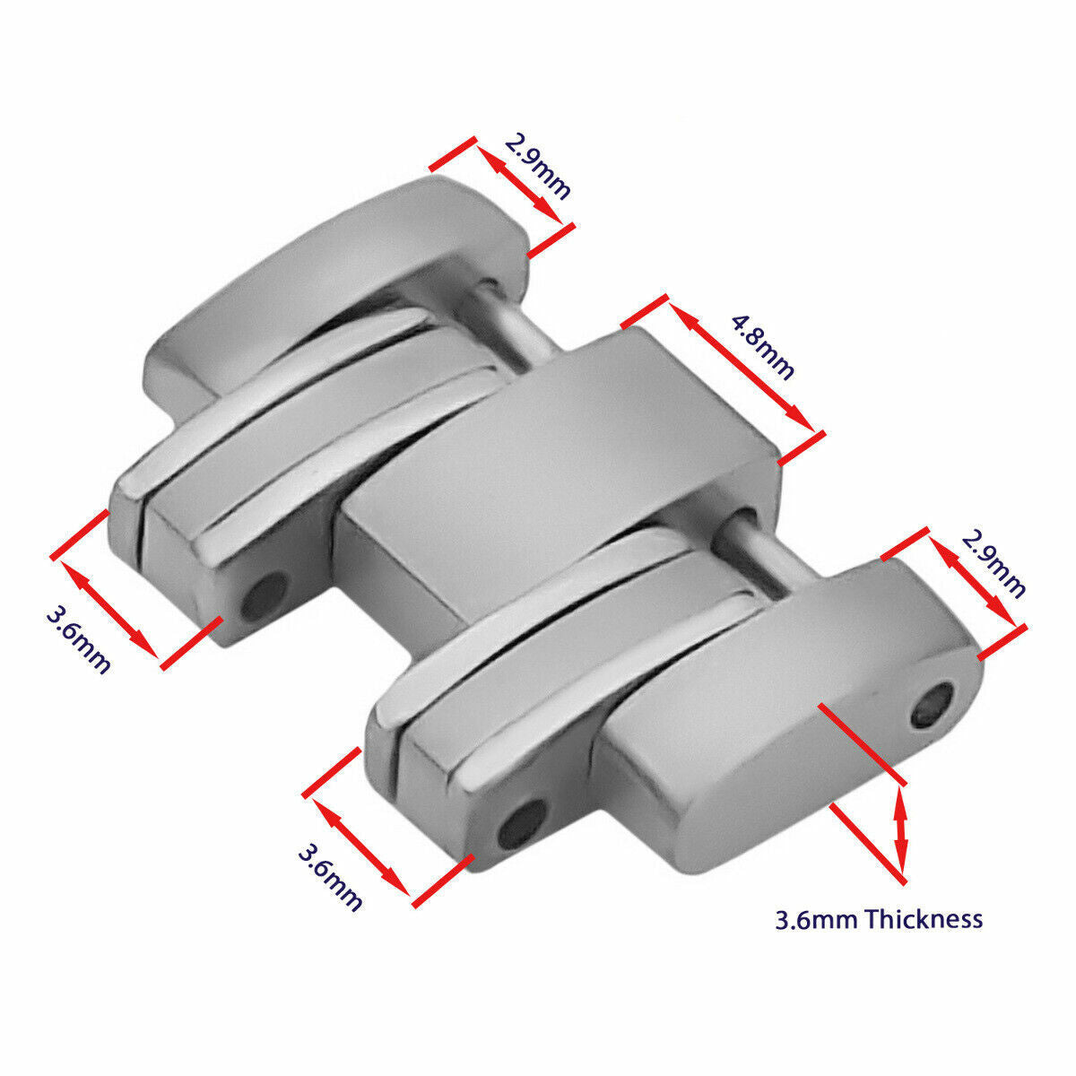 4 WATCH BAND SOLID LINK FOR OMEGA SEAMASTER PLANET OCEAN WATCH 18MM STAINLESS ST