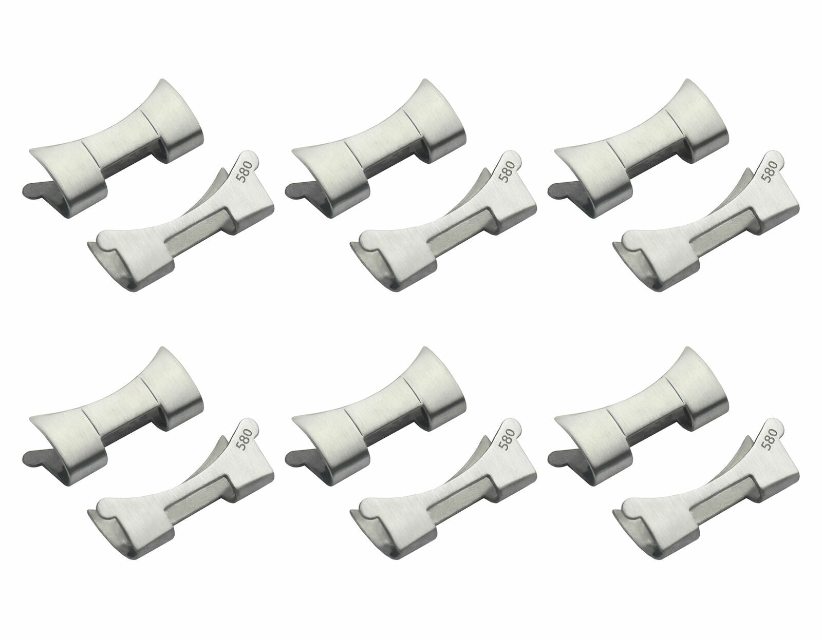 6 SET END LINK PIECE FOR 580 VINTAGE OYSTER WATCH BAND ROLEX SUBMARINER  93150