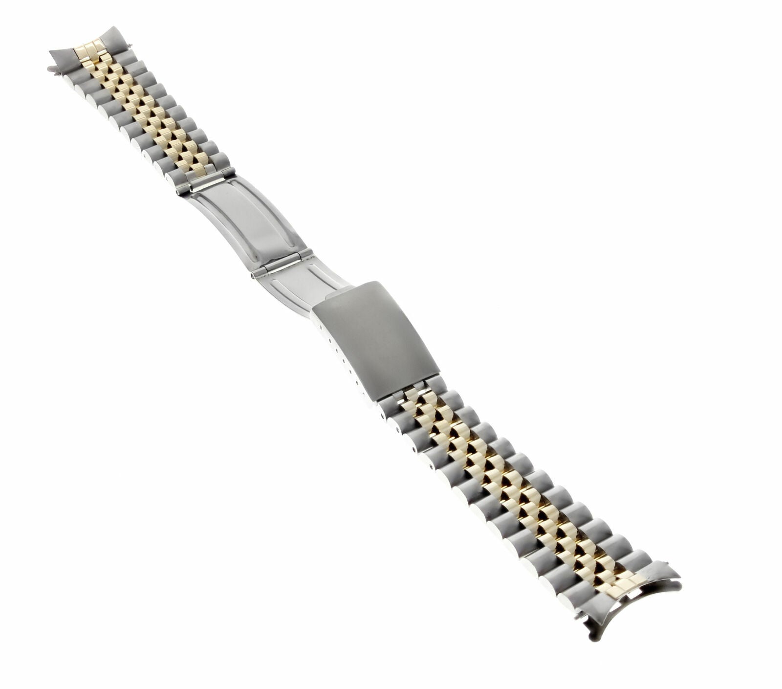 JUBILEE WATCHBAND FOR MENS 34MM ROLEX DATE 1601 1500 14000 REAL GOLD 18K/SS 19MM