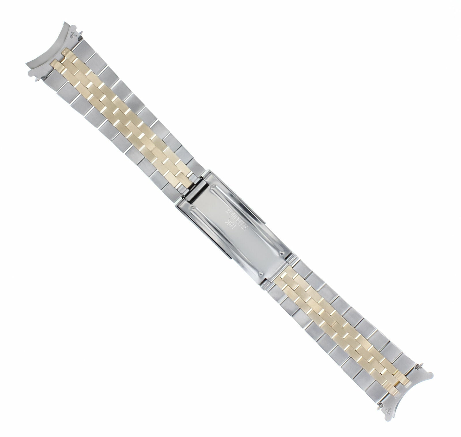 JUBILEE WATCHBAND FOR MENS 34MM ROLEX DATE 1601 1500 14000 REAL GOLD 18K/SS 19MM