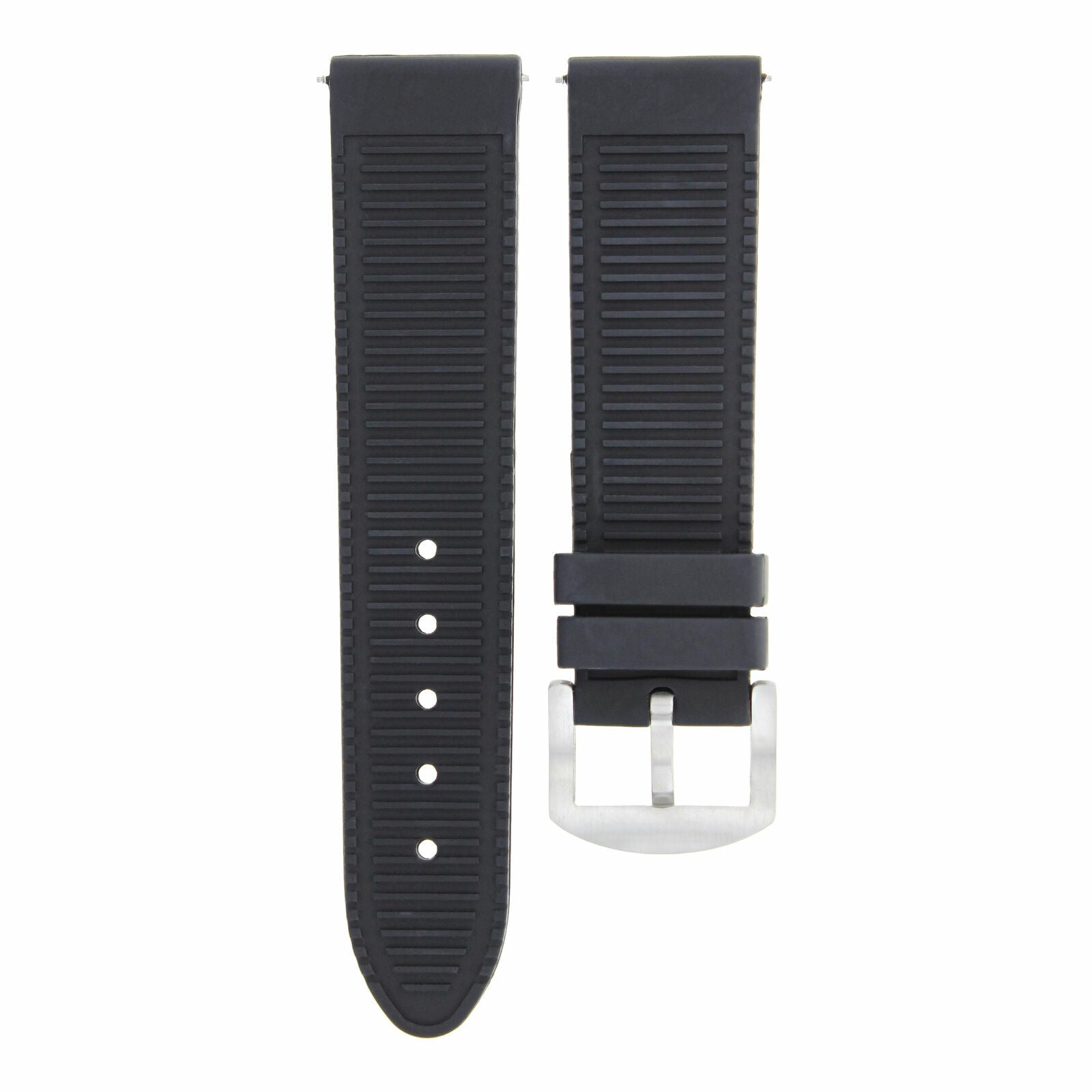 24MM RUBBER DIVER WATCH BAND STRAP FOR BREITLING NAVITIMER BLACK TOP QUALITY