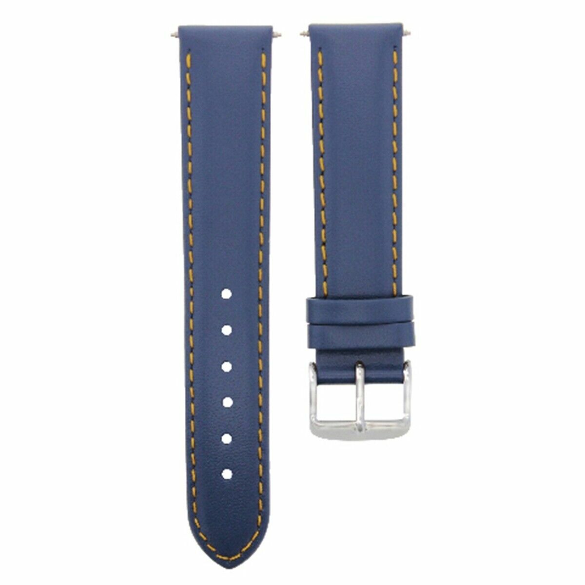 22MM SMOOTH LEATHER WATCH STRAP BAND FOR MOVADO BOLD 3600261 WATCH BLUE ORANGE S