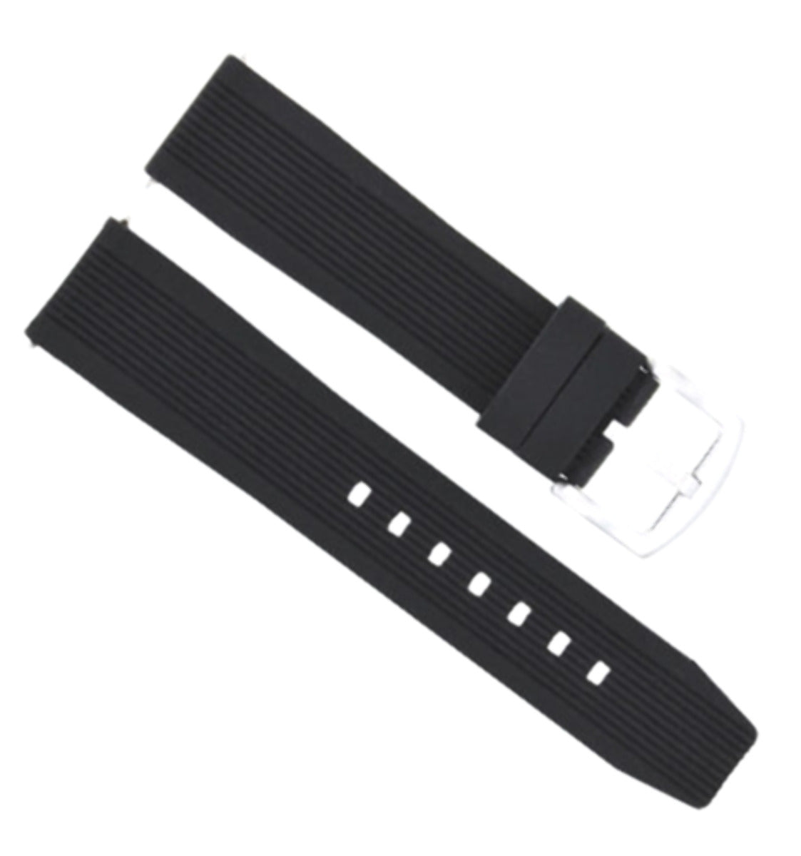 22MM SILICONE RUBBER DIVER BAND STRAP FOR TAG HEUER CARRERA FORMULA F1 BLACK