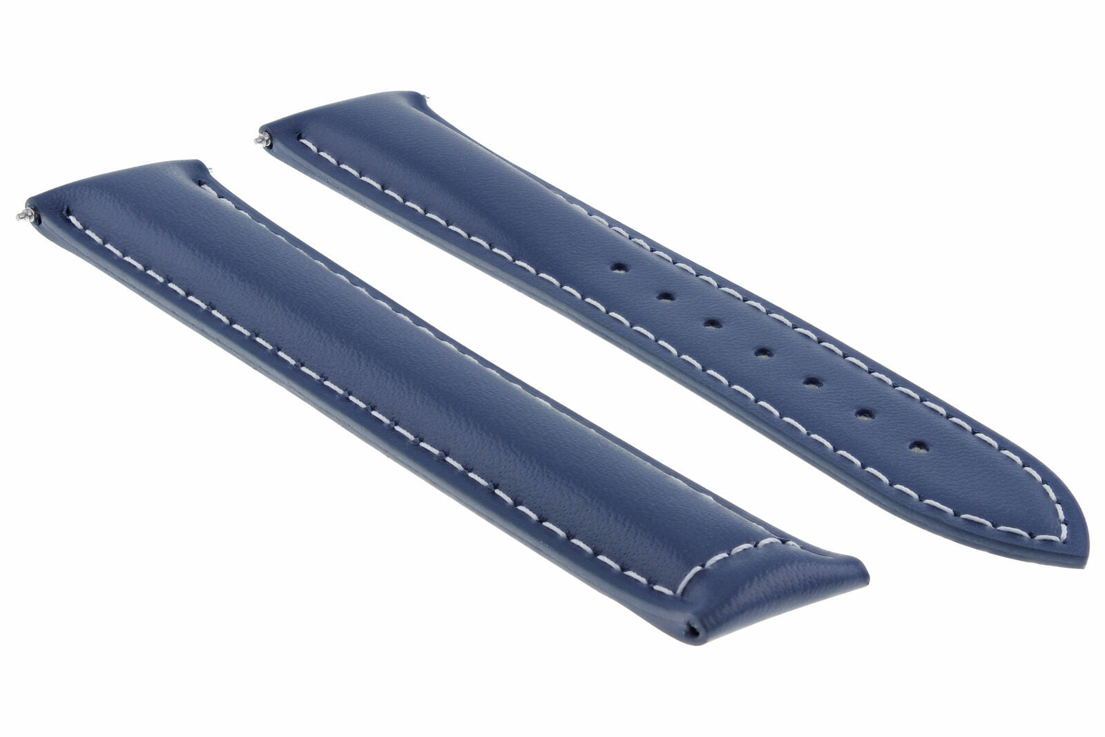 22/18MM LEATHER STRAP WATCH BAND FOR OMEGA SEAMASTER PLANET OCEAN WATCH BLUE WS