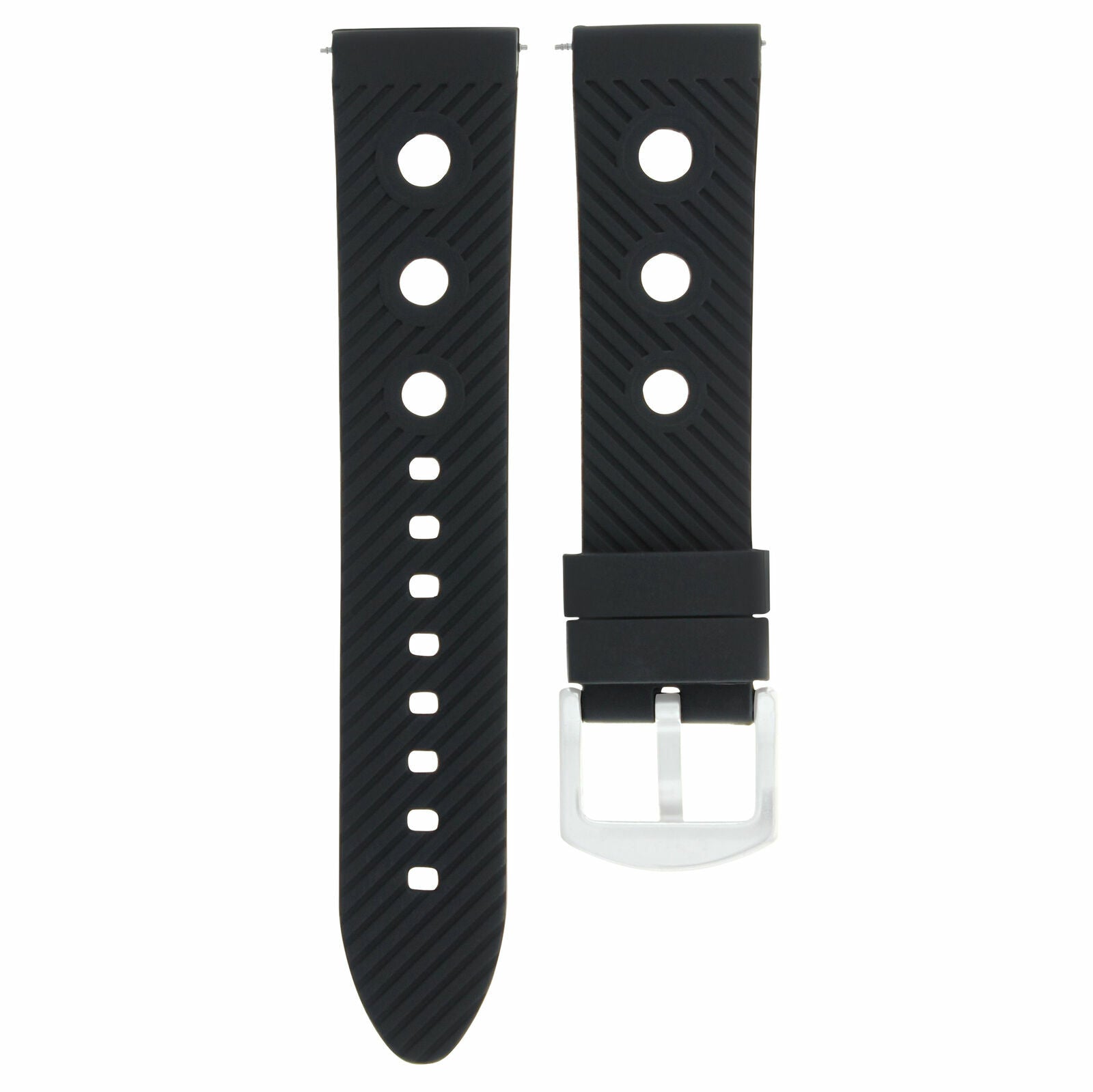 24MM RUBBER DIVER WATCH BAND STRAP FOR U-BOAT WATCH BLACK