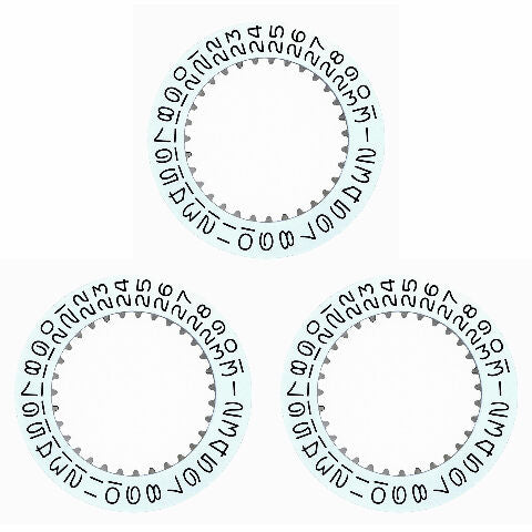 3 DATE DISC FOR ROLEX WATCH MOVEMENT 1560 1555 1556 1565 1575 WHITE TOP QUALITY