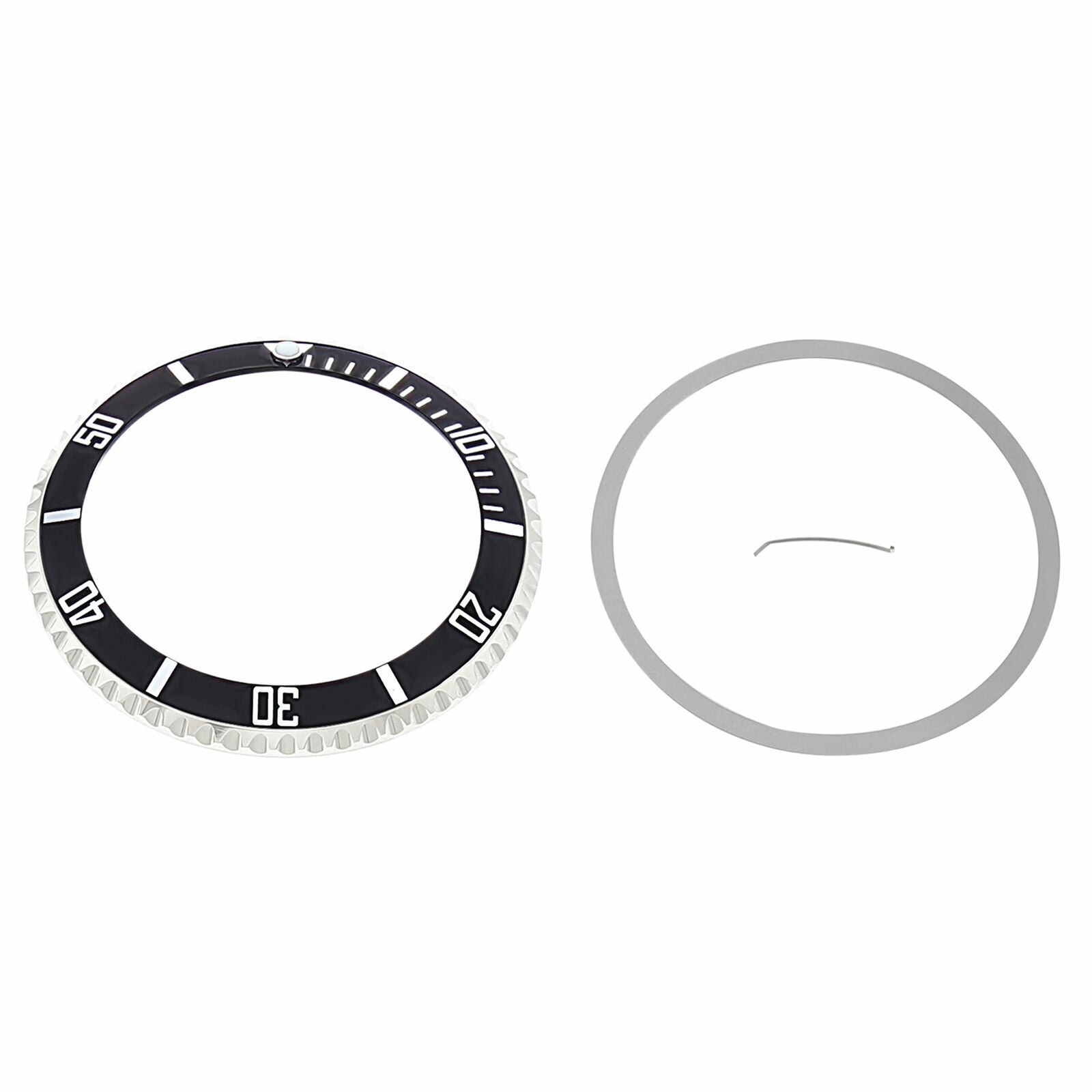 WATCH BEZEL COMPLETE FOR 40MM ROLEX SUBMARINER 16800, 16803, 16810 STEEL BLACK