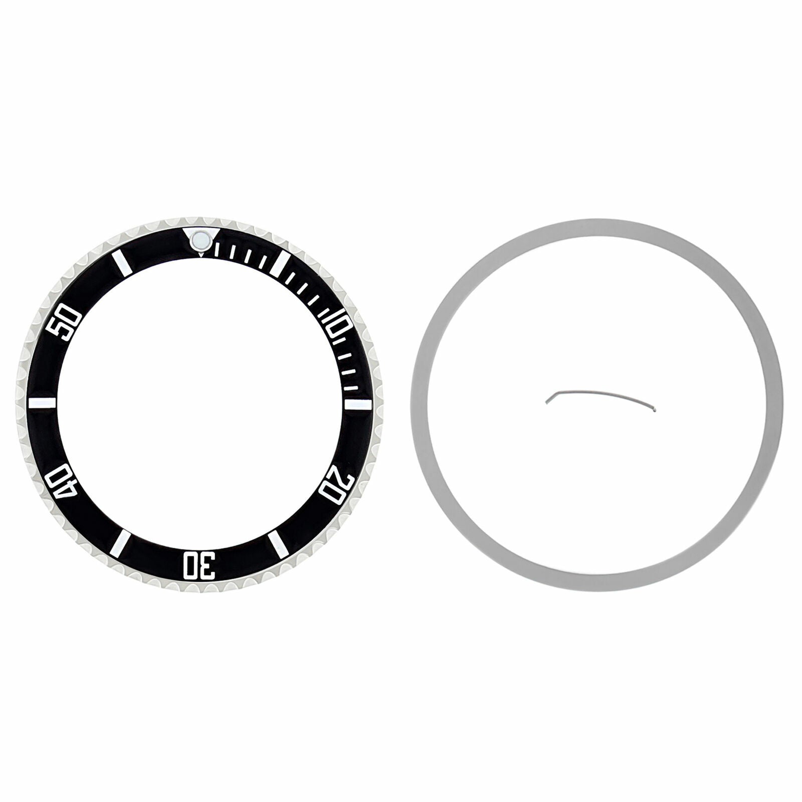 WATCH BEZEL COMPLETE FOR 40MM ROLEX SUBMARINER 16800, 16803, 16810 STEEL BLACK