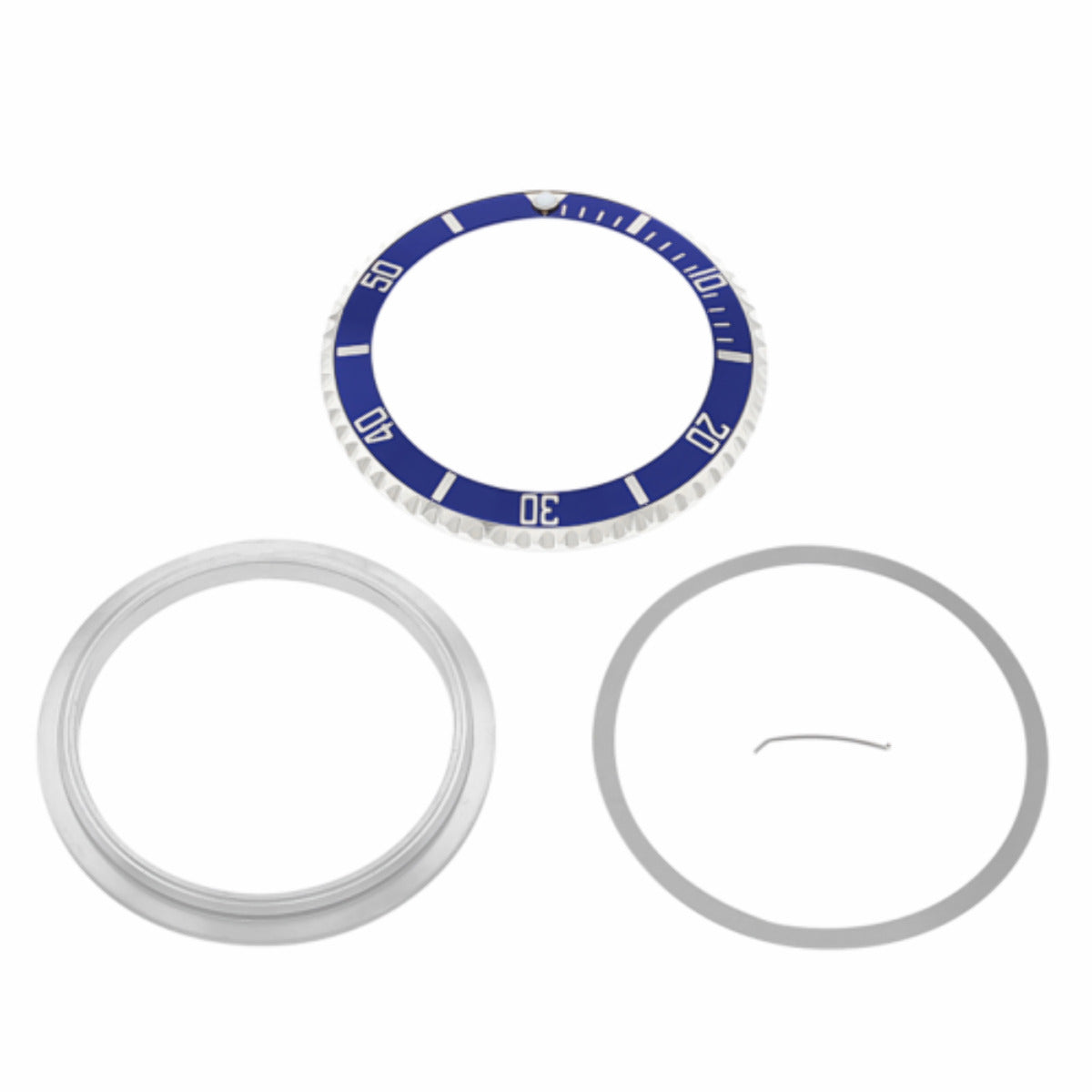 ROTATING BEZEL RING INSERT, RETAINING RING FOR ROLEX SUBMARINER 16800 16808 BLUE