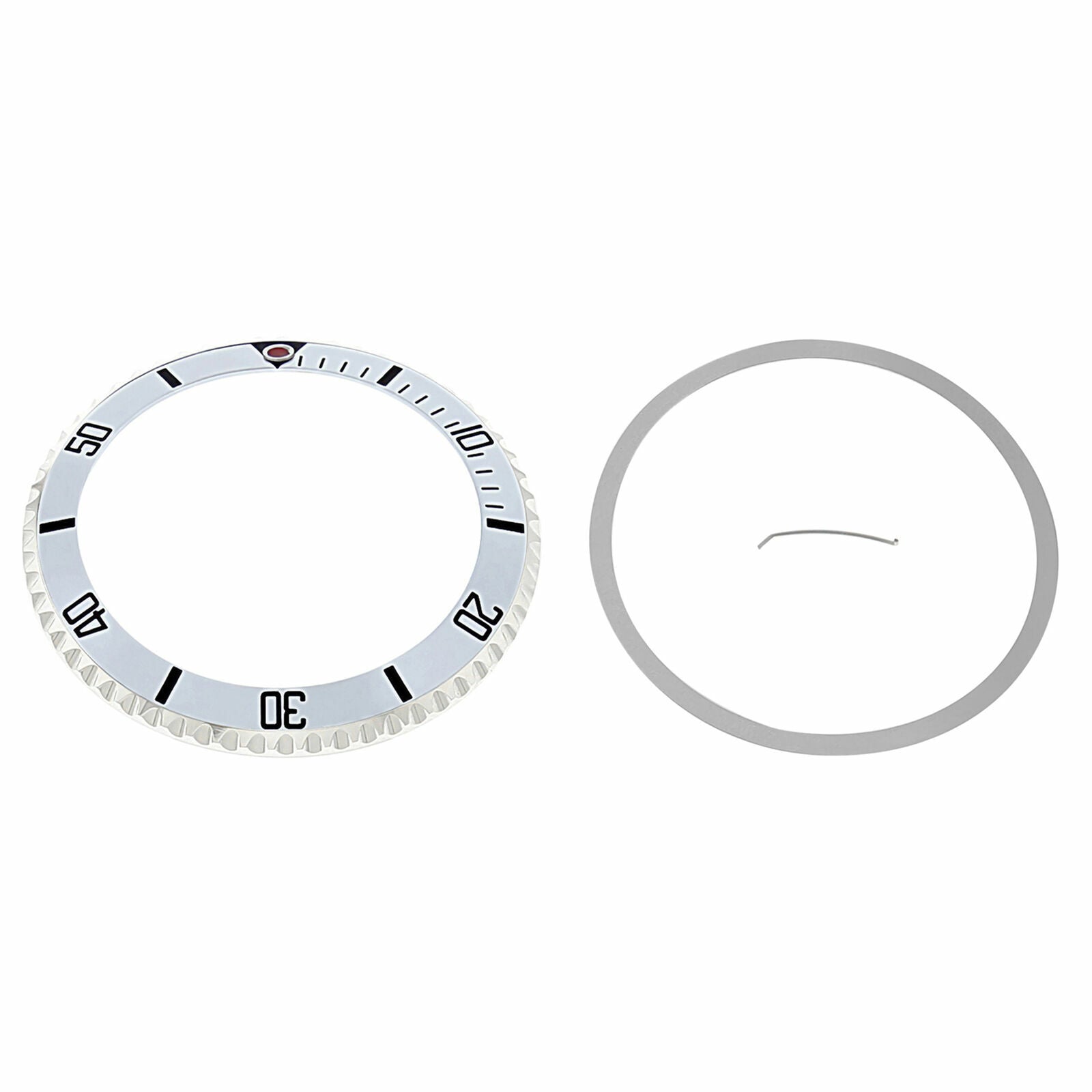 BEZEL & INSERT FOR ROLEX SUBMARINER 16800 16808 16610 16613 16818 SILVER INSTALL