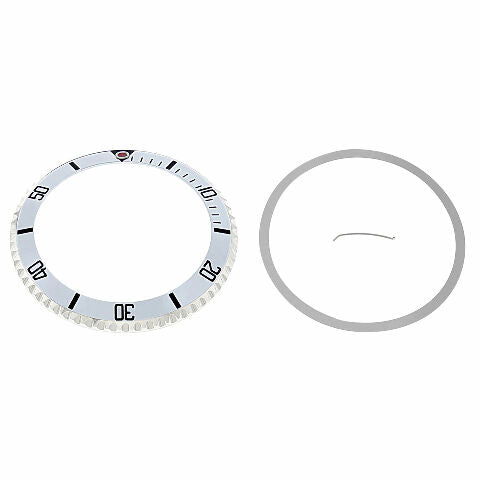 BEZEL & INSERT FOR ROLEX SUBMARINER 16800 16808 16610 16613 16818 SILVER INSTALL