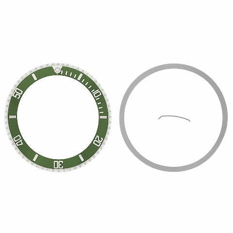 BEZEL ,INSERT FOR ROLEX SUBMARINER WATCH 16610LV, 16610 50TH ANNIVERSARY GREEN