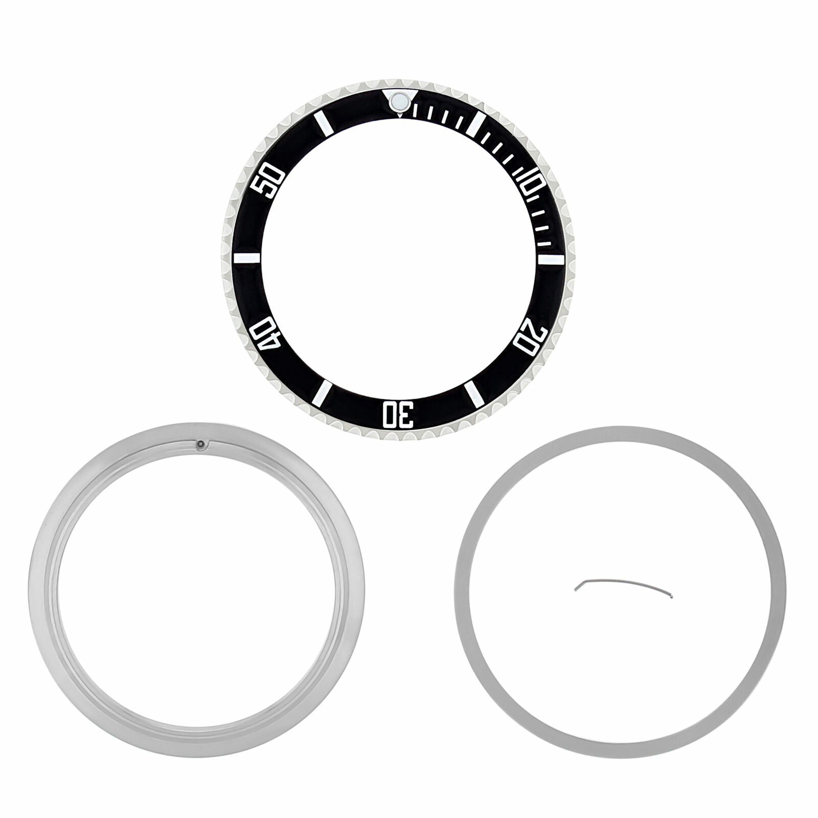 ROTATING BEZEL + RETAINING/CLICK SPRING/INSERT FOR ROLEX SUBMARINER 16800 16610