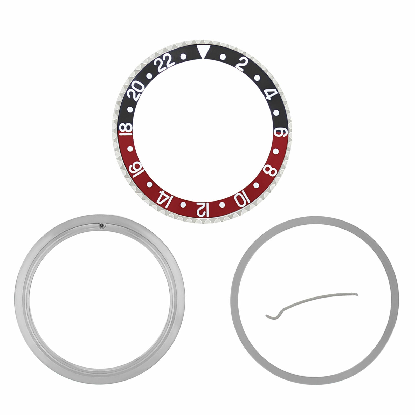 RETAINING BEZEL INSERT FOR ROLEX GMT 16700 16708 16710 1673 16718 BLACK RED COKE