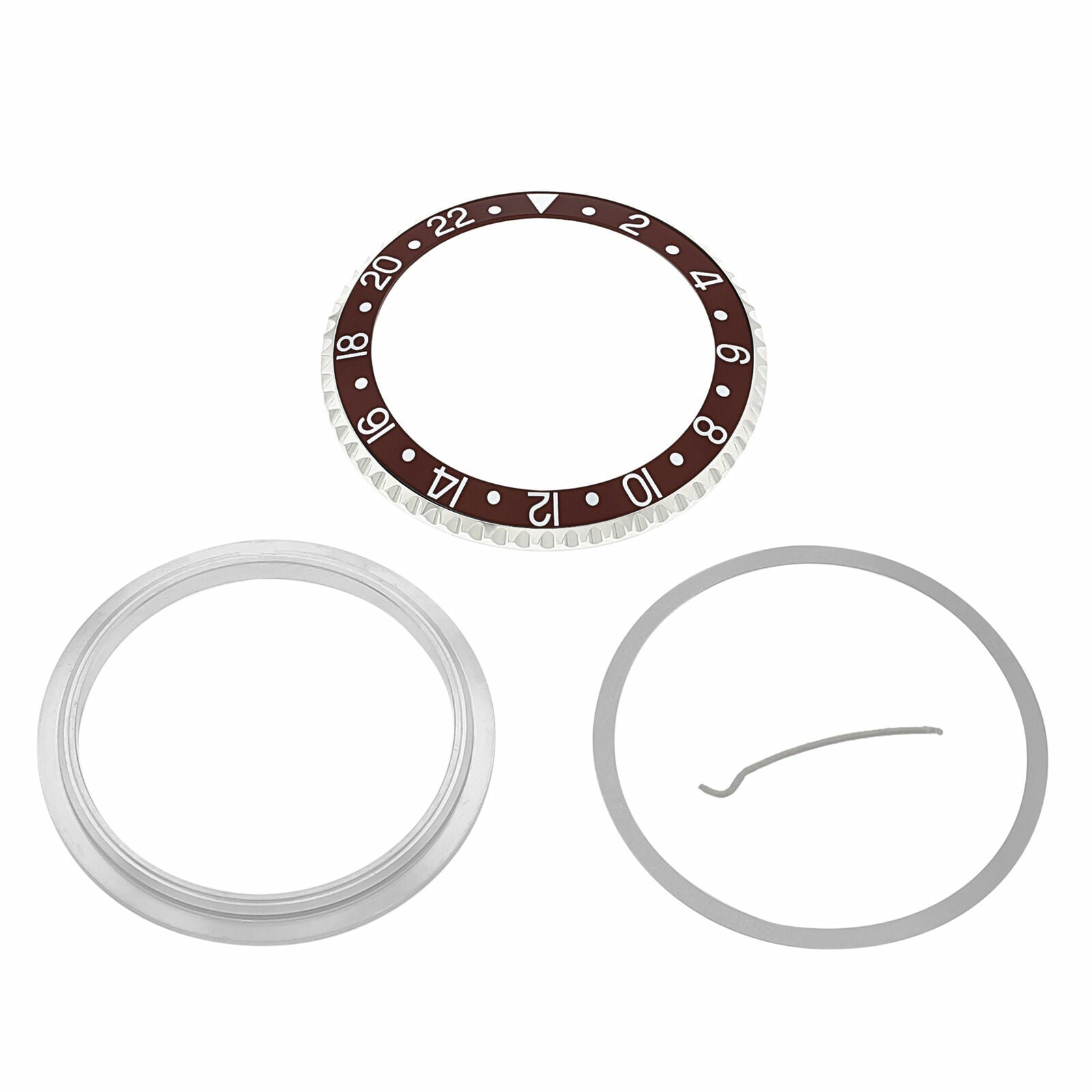 ROTATING+ BEZEL & INSERT COMPLETE FOR ROLEX GMT 16700 16708 16713 16718 BROWN