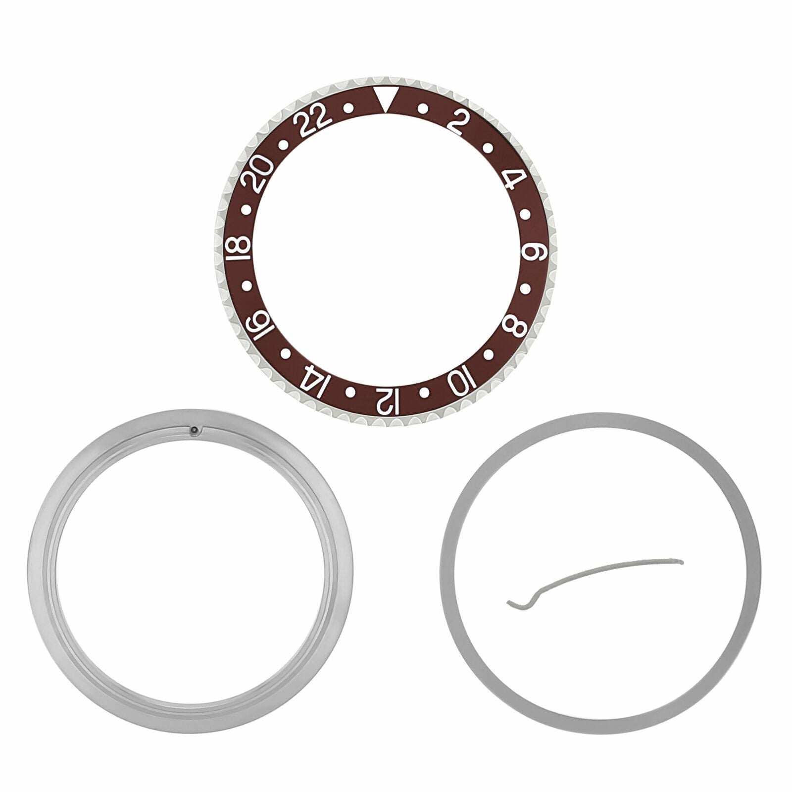 ROTATING+ BEZEL & INSERT COMPLETE FOR ROLEX GMT 16700 16708 16713 16718 BROWN