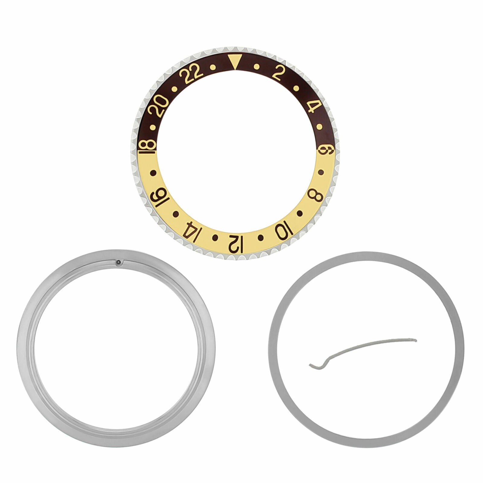 ROTATING + BEZEL + INSERT FOR ROLEX GMT BROWN/GOLD 16700 16710 16713 16718 16760