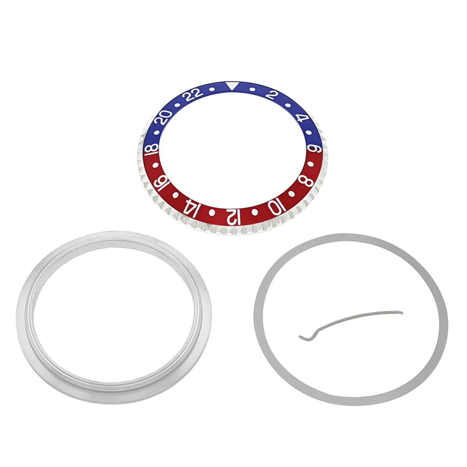 RETAINING + BEZEL + INSERT FOR ROLEX GMT BLUE/RED 16700 16710 16713 16718 16760