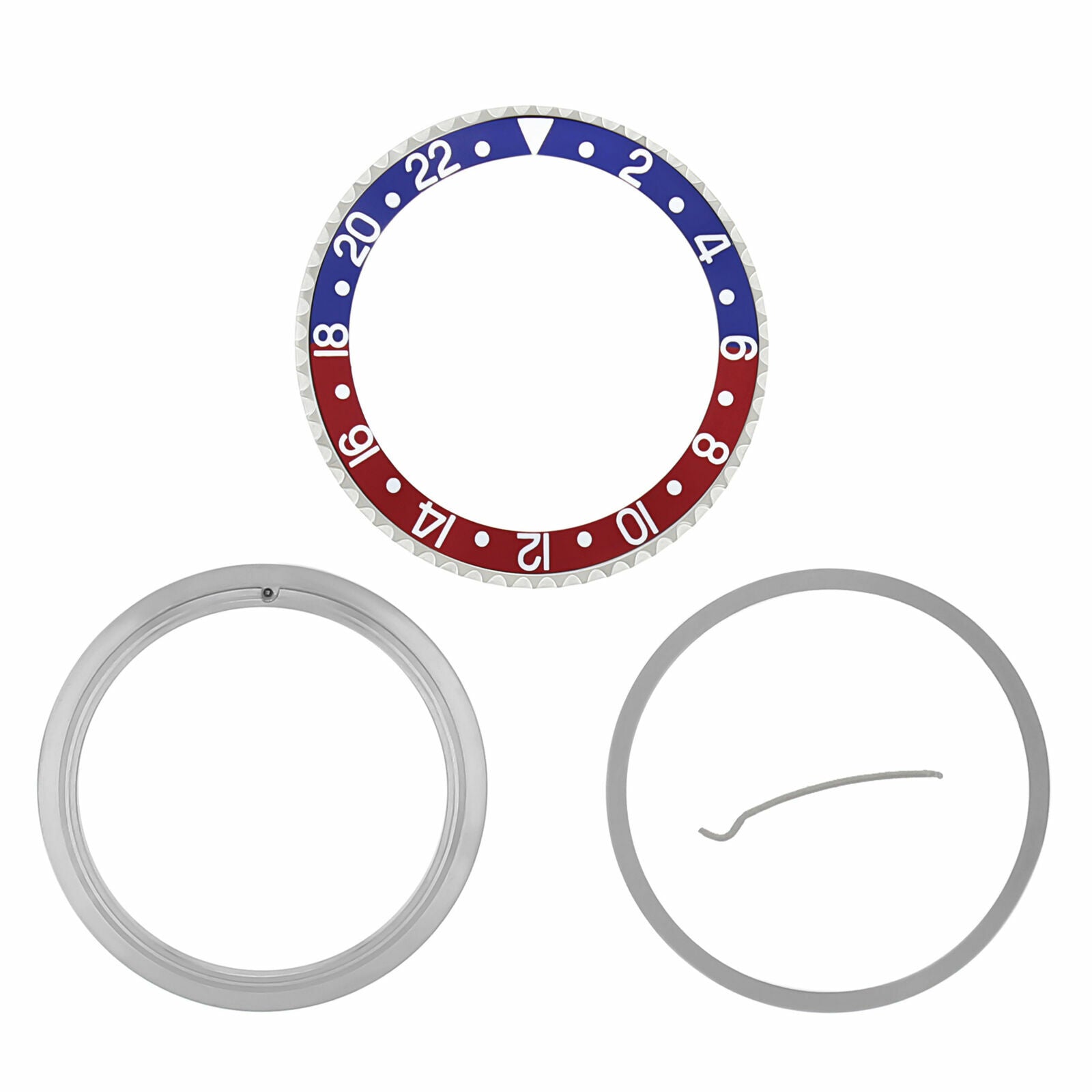 RETAINING + BEZEL + INSERT FOR ROLEX GMT BLUE/RED 16700 16710 16713 16718 16760