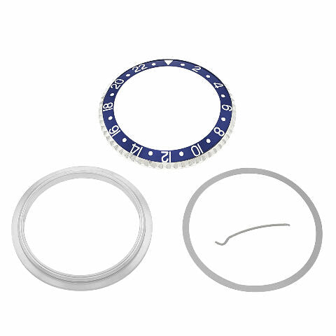 RETAINING RING + BEZEL & INSERT FOR ROLEX GMT 16700 16708 16713 16718 16760 BLUE