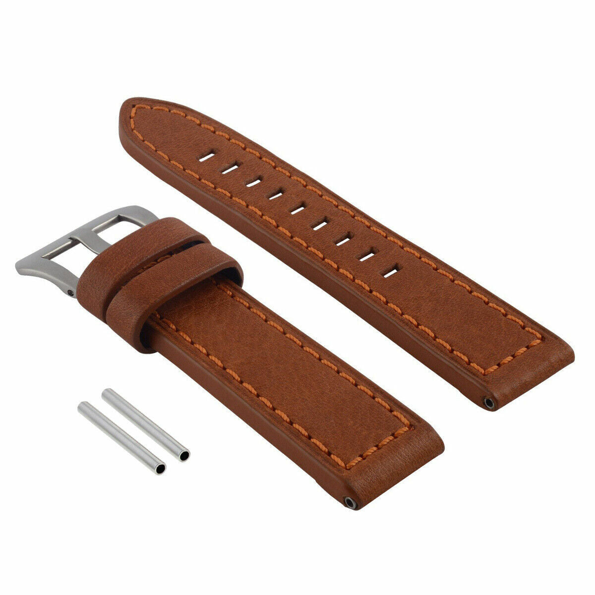 24MM COW LEATHER WATCH BAND STRAP FOR ANONIMO WATCH TAN TOP QUALITY